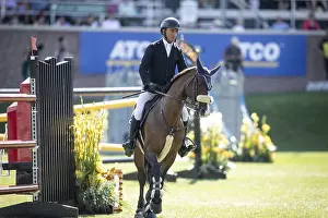 Sameh El Dahabn of Great Britain and riding WKD Toronto compete in the first round of the 1