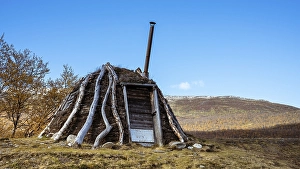 Sami hut, Kungsleden Trail, Abisko, Sweden, Europe
