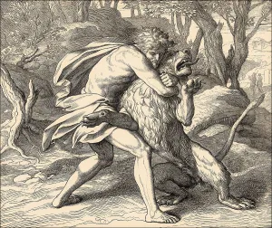 Samson Slaying the Lion, Old Testament