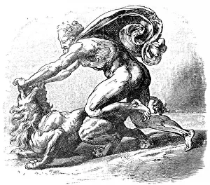 Samson tears a young lion, Book of Judges