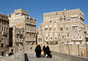 Sanaa old town architecture in yemen