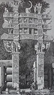 Sanchi, India, The north gate of Stupa No