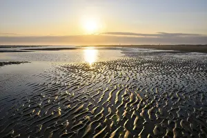 Sandy beach beach with ripple pattern