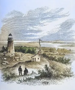 Sandy Hook New Jersey as seen from the lighthouse in the 1870s