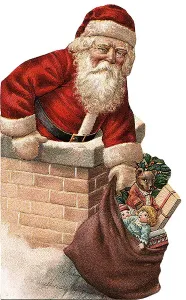 Santa Claus with a sack full of presents