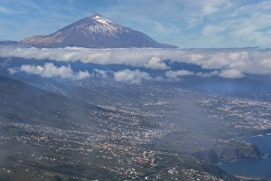 Santa Cruz de Tenerife and mount Teide