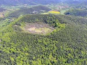 The Santa Margarida Volcano is an extinct volcano in the comarca of Garrotxa
