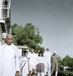 Sardar Vallabhbhai Patel, Mahatma Gandhi, Abdul Ghaffar Khan Jawaharlal Nehru, India, Asia, July 1945, Asia