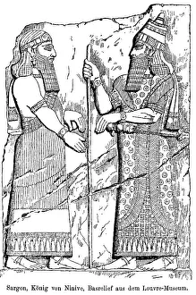 Sargon, King of Ninve, Tigris, Mesopotamia