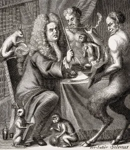 Satirical portrait of Jacob Paul Freiherr von Gundling