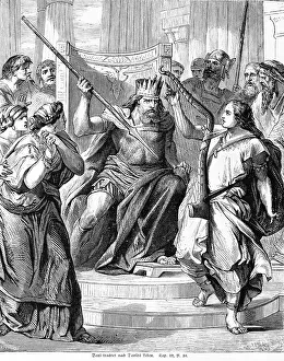 Saul seeks David's life, spit