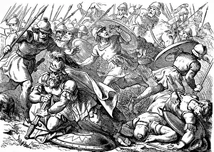 Saul took the sword and fell in it