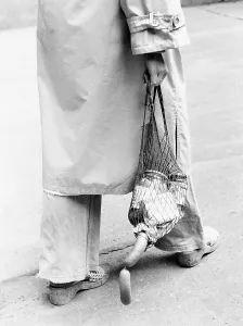 Sausages hanging from bag, ca. 1980s