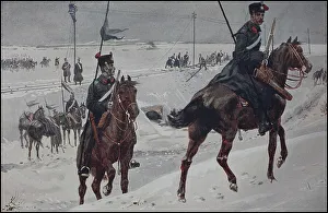 Saxony, Saxon Army, Hussars and Uhlans Destroy Telegraph Line and Railway
