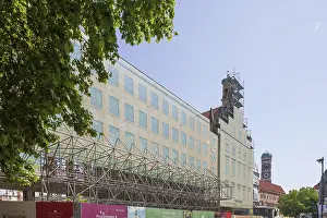 Scaffolded facade of the old academy in Neuhauser StraBe