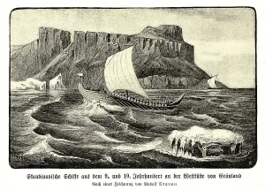 Scandinavian ships from the 9th and 10th century off the west coast of Greenland