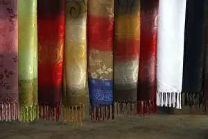 Scarves for sale in the Vietnamese village of Mai Chau in the Hoa Binh province
