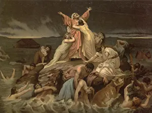 Scene from the biblical story, The Flood