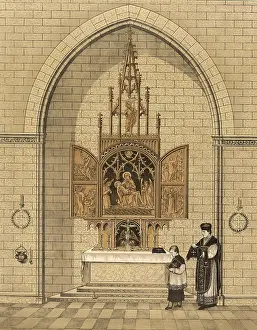 Scene from the biblical story, Gothic altar