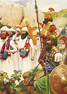 Scene from the biblical story, The Siege of Jericho