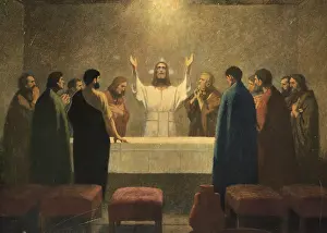 Scene from the biblical story, The Last Supper