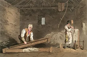 Scene from everyday life in England around 1810