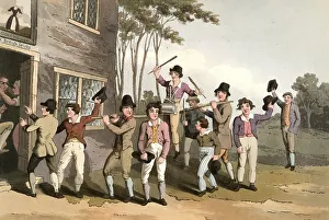 Scene from everyday life in England around 1810