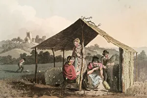 Scene from everyday life in England around 1810