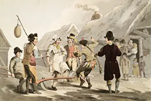 Scene from everyday life in England around 1810