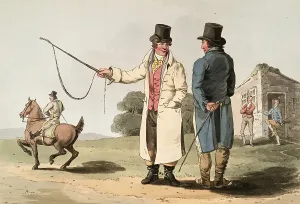 Scene from everyday life in England around 1810