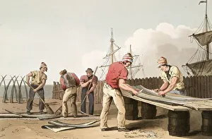 Scene from everyday life in England around 1810
