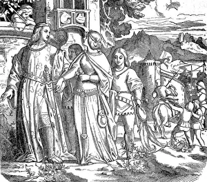 Scene from life in a knight's castle