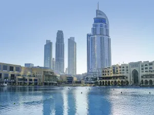 Scenery around the Burj Khalifa park in Dubai