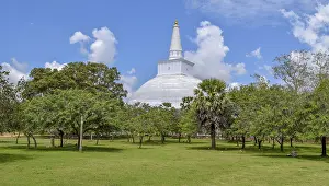 Scenery around Ruwanwelisaya, a stupa in Sri Lanka