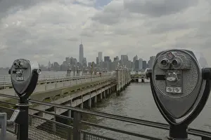 A scenic view of Manhattan from a pier at Liberty State Park