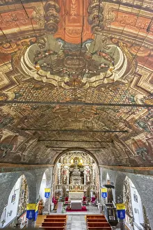 Scenographic painting, on the roof representing the Assumption of the Virgin