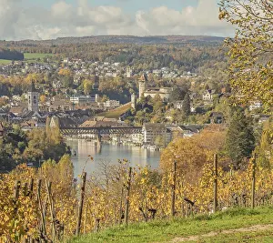Framed Print : Schaffhausen with Munot Fortress and St