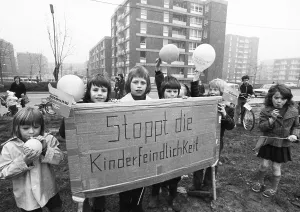 The Scharnhorst housing estate in Dortmund was the scene of the dispute for a playground