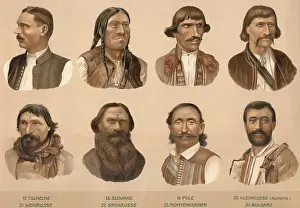 Schematic diagram, European ethnic types: Czechs
