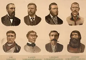 Schematic diagram, European ethnic types: Irish