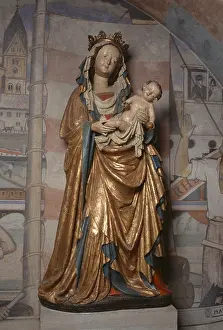 Schiffermadonna with expressionist wall painting by Peter Hecker