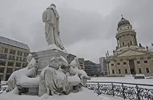 Schiller Monument by Reinhold Begas in front of the concert hall (formerly Schauspielhaus)