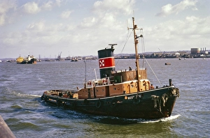 Schlepper Wasserhahn, Themse, London, England, UK 1971