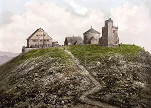 The Schneekoppe with Observatory in the Giant Mountains
