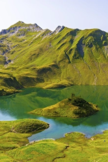 Schrecksee and Allgaeu Alps, Bad Hindelang, Allgaeu, Bavaria, Germany, Europe