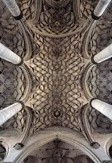 Schwabisch-Gmund, Heilig Kreuz parish church/ choir vault<br> Schw?bisch-Gm?nd
