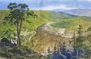Schwarzburg Castle in 1875, Saalfeld-Rudolstadt County