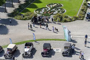 Schwetzingen Palace Park with classic cars
