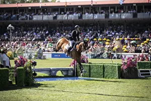 Category Historic EN Prints: Scott Brash of Great Britain and riding Hello Jefferson compete in the first round of the 1
