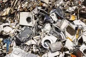 Scrap metal trade in the commercial harbour of Mannheim